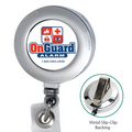 30" Chrome Plated Badge Reel w/ Metal Slip Clip